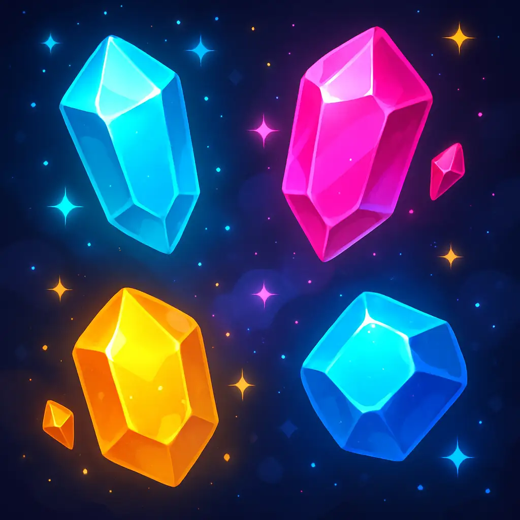 Crystal Quest — casual puzzle game with colorful gems