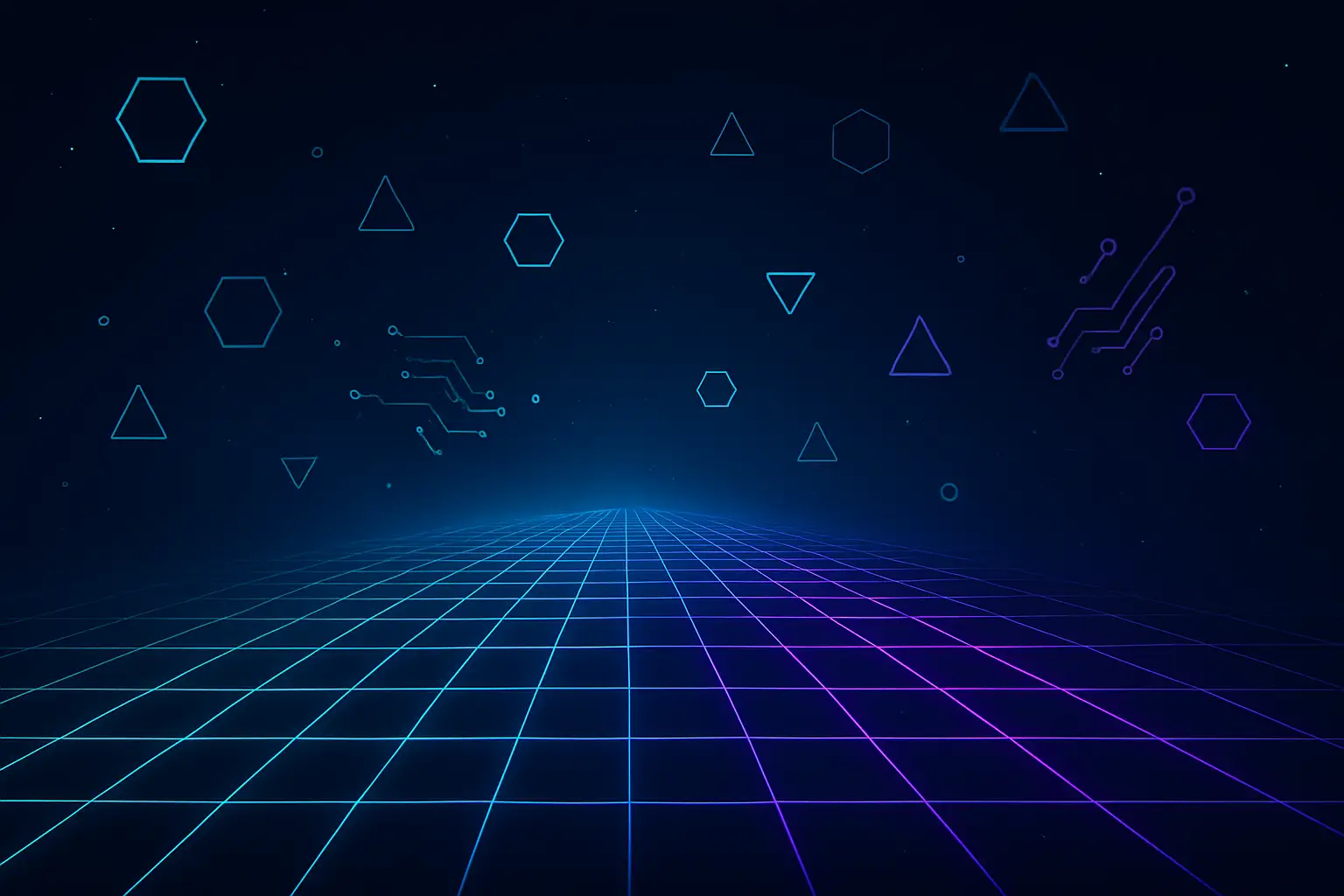 Futuristic gaming technology background with neon grid